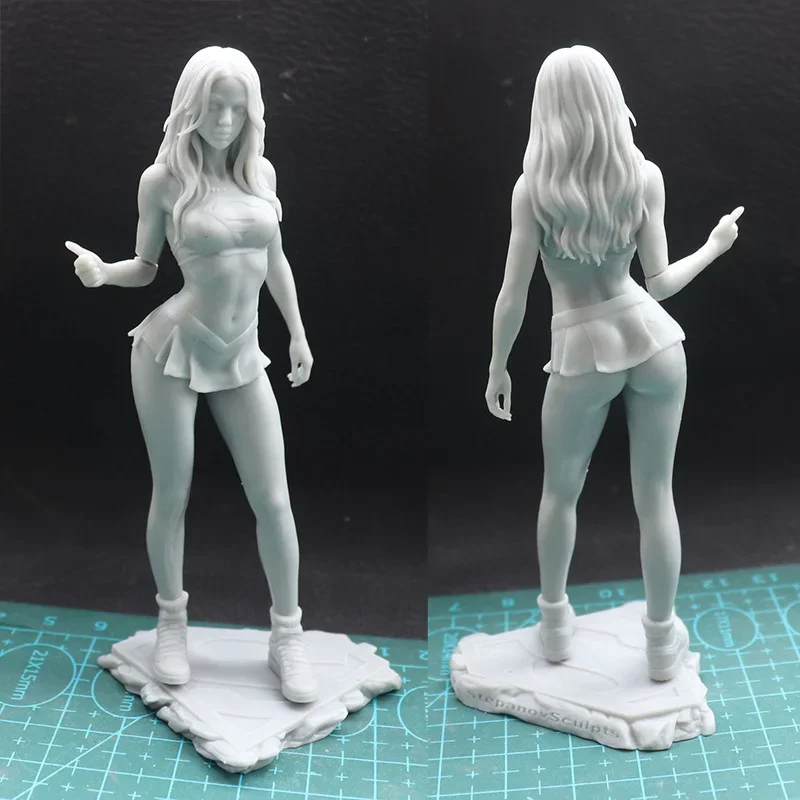 1/24 75mm 1/18 100mm Resin Model Kits Super Girl Figure Unpainted No Color RW1232