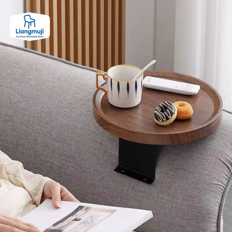

Sofa Tray Coffee Table Mdf Mini Side Table Waterproof Stain Resistant Corner Table Sofa Armrest Tray Installation-FreeAdjustable