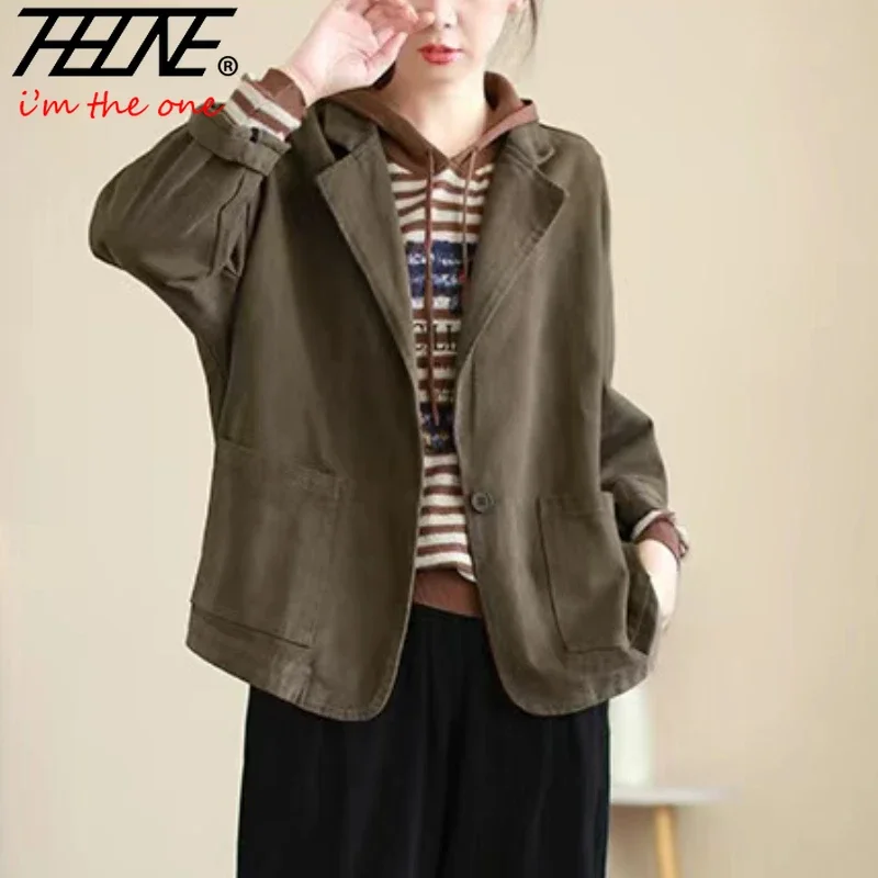 

THHONE Autumn Winter Jackets Parkas Women Tailored Coat Thicken Snowflake Casual Loose Cotton Feminina Coats Women's Clothing