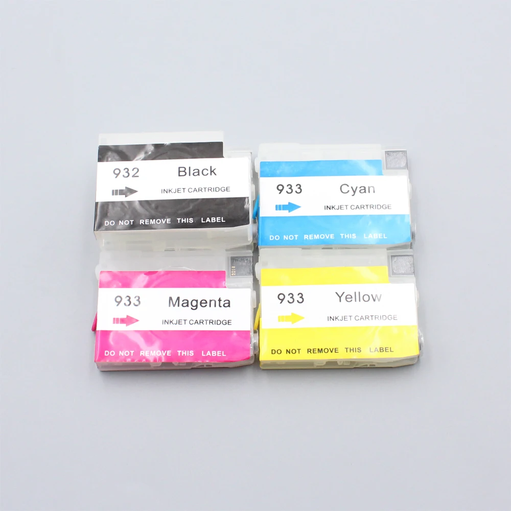 4 Colors/set Refillable Ink Cartridges For HP 932 933 For HP Officejet 7110 H812a 7610 6100 6600 6700 With ARC Chips