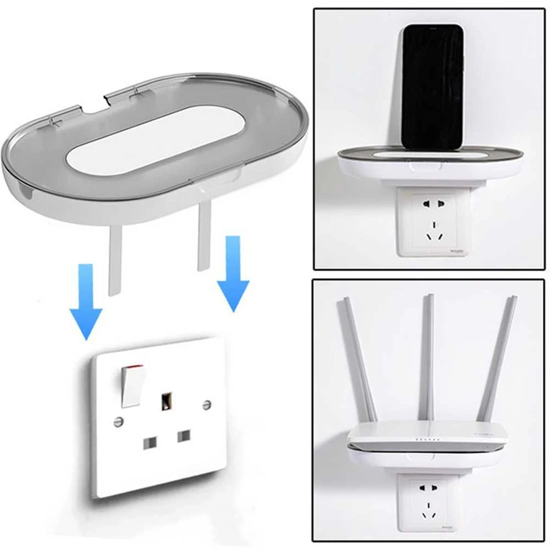 Wall Router Shelf Socket Rack Cable Organizer Bedroom Living Room Decoration A-ABAM
