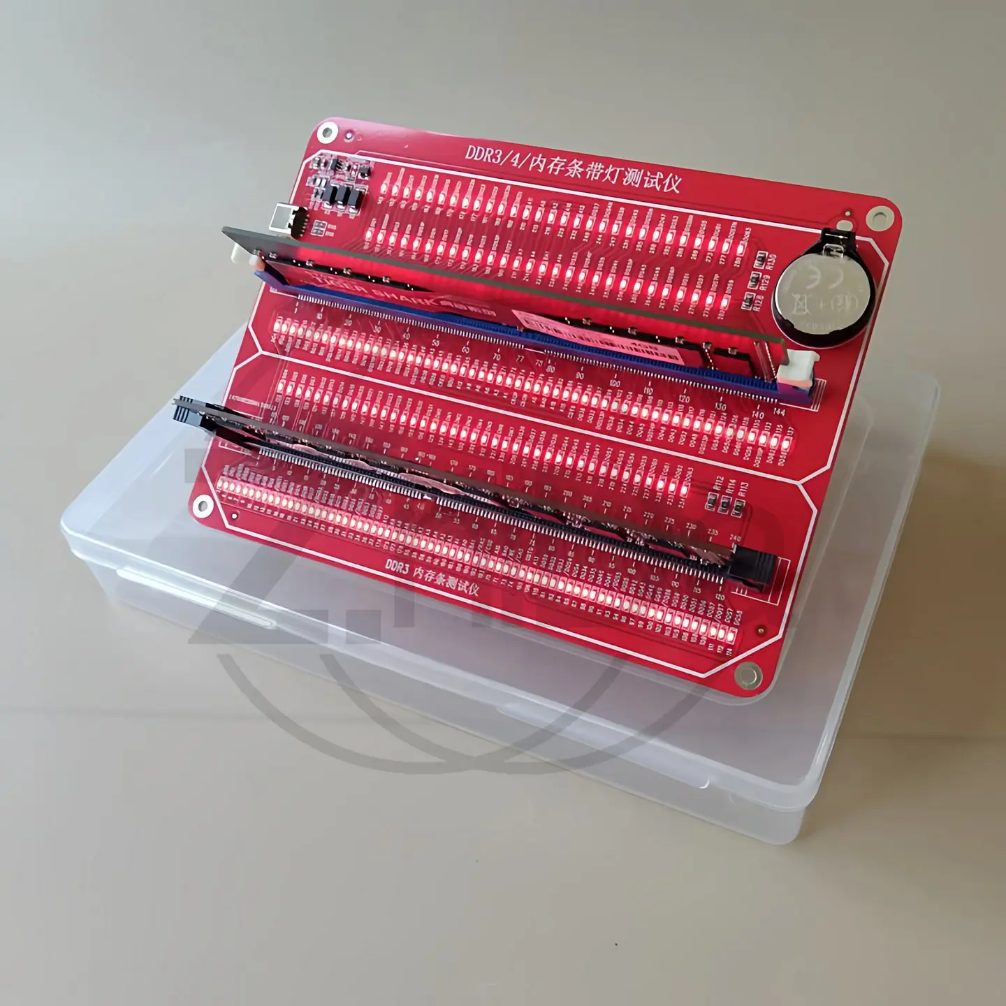 Desktop DDR3 DDR4 DDR5 DIMM RAM Tester Card With LED Indicators, Memory Module Fault Diagnostic Repair Tool