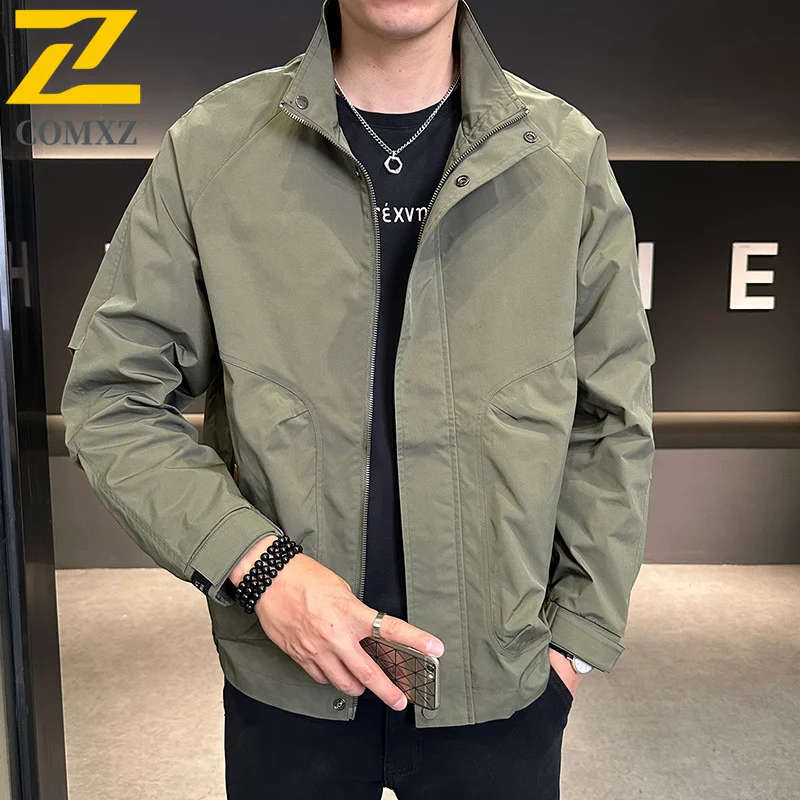 

COMXZ Flight Jacket for Men 2025 Fashionable Classic Comfortable Breathable American Workwear Jacket Outdoor Casual Zipper Coat