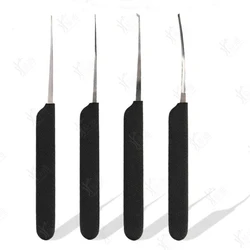 4PCS/SET HUK Black Handle Car Straight Handle Pick Needle