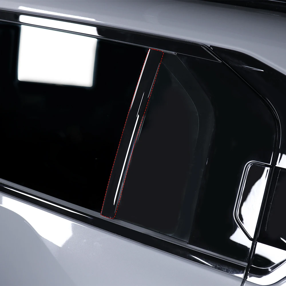 Car Door Window C-Pillar Decoration Stripe Cover Exterior Black Style ABS Accessories Door Decoration For Kia EV3 2024 2025 2026
