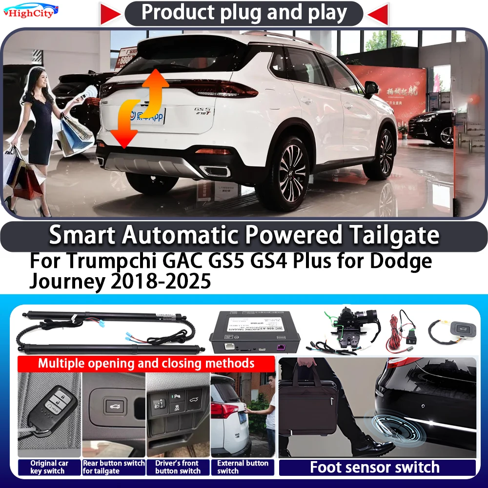 

For Trumpchi GAC GS5 GS4 Plus for Dodge Journey 2018-2025 Smart Automatic Powered Tailgate Key Close Kit Electric Power Tailgate