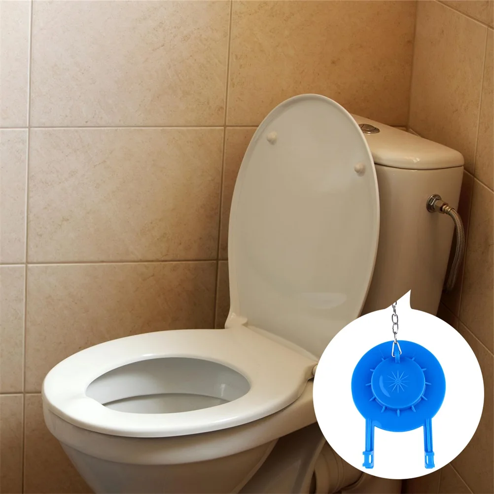 

2Pcs Toilet Flapper PVC Tank Leak Repair Blue Durable Material Easy Install No Tools Water Saving Drainage