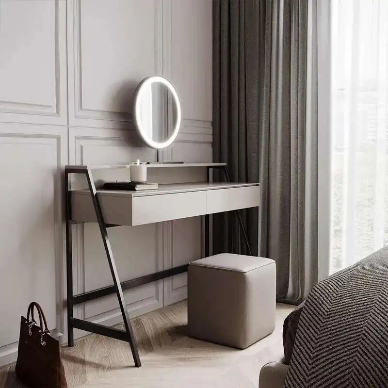 Dressing Chair Mirror Table Woman Container Drawer Charm Dressing Table Luxury Nordic Tocador Maquillaje Furniture Makeup