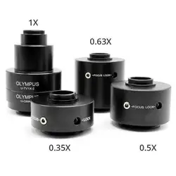 0,35x-1X microscopio riduce l'obiettivo adattatore per fotocamera CCD con attacco a C per microscopio trinoculare Olympus