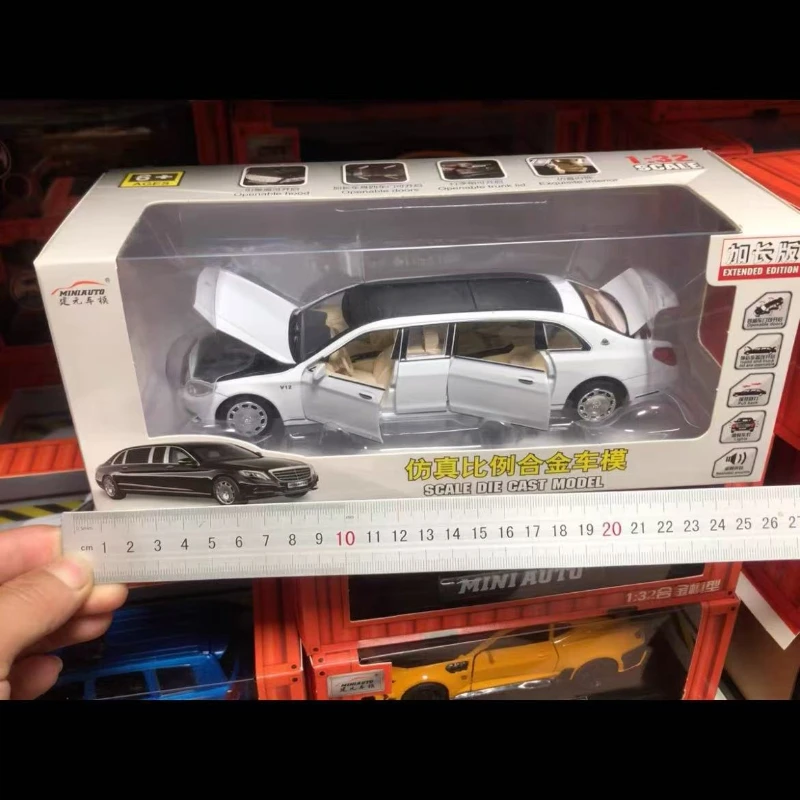 

1:32 Maybach S650 сплав литая под давлением модель автомобиля игрушка моделирование лимузин откат звук свет продвинутые декоративные игрушки для мальчика