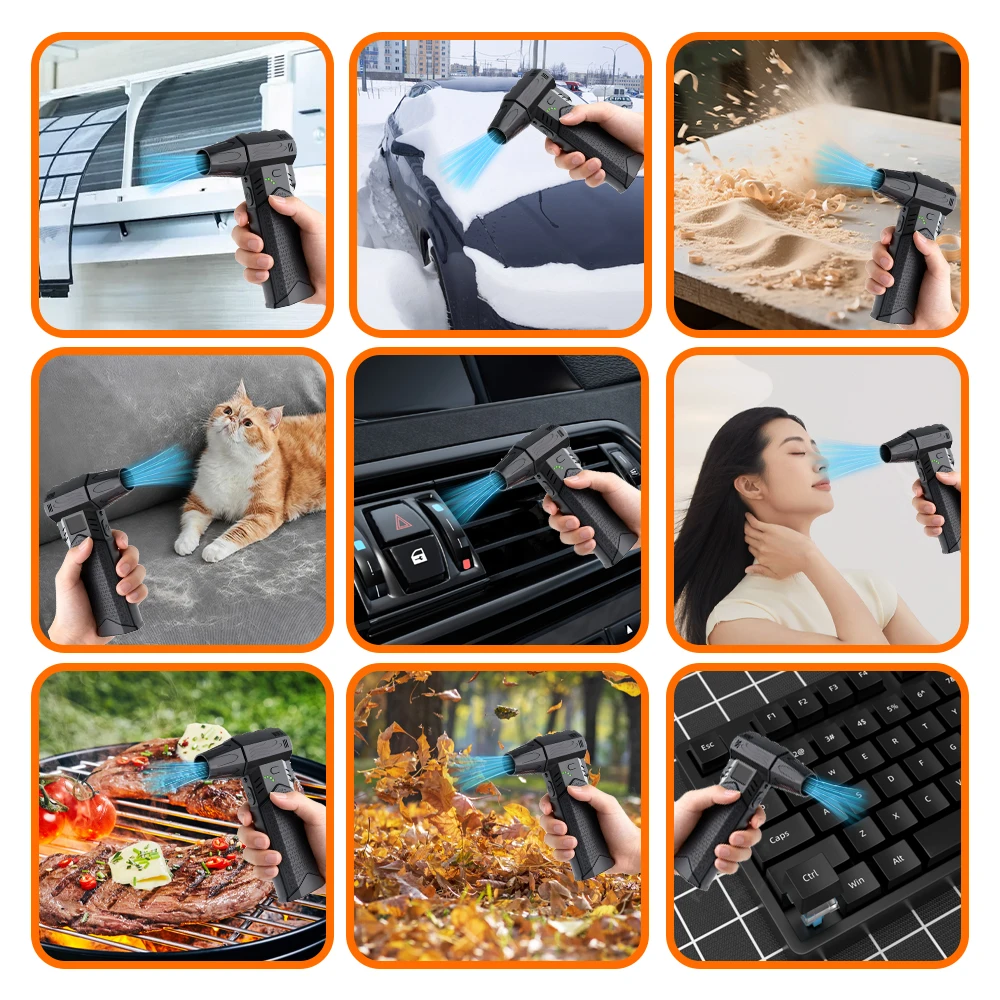 لسيارة RV شاحنة مقطورة مروحة تربو المحمولة تنظيف منفاخ نفاث أداة تهب الثلوج سيارة فرش مروحة عنيفة منفضة الهواء الكهربائية