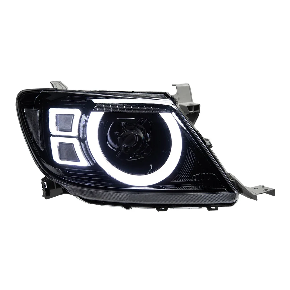 For Hilux Revo Vigo 2008-2011 Car LED Headlight Assembly 100W Auto Projector Lens Upgrade Defender Style Front Lamps