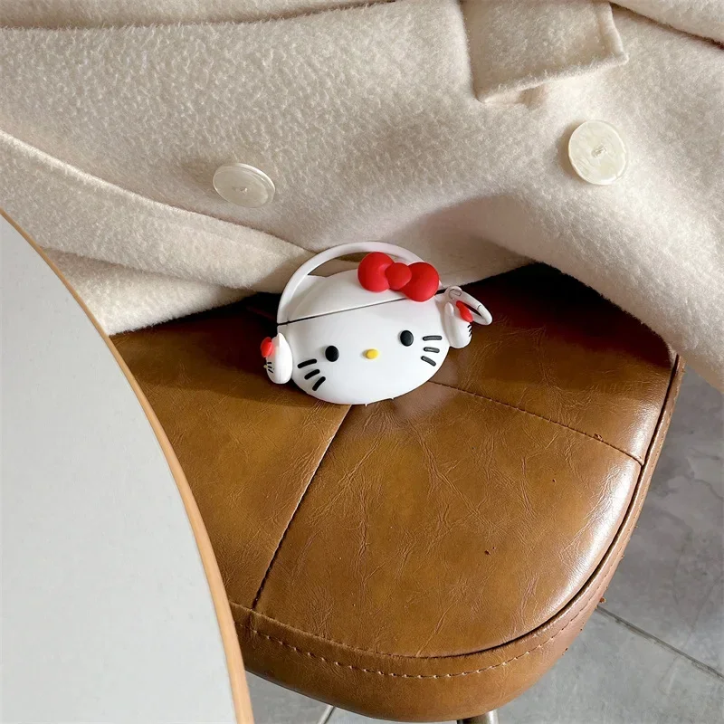 Чехол Hello Kitty для Airpods Pro второго поколения, красные Мультяшные наушники, аниме Обложка для Airpods Pro 2, чехол/Airpods 3, для девочек