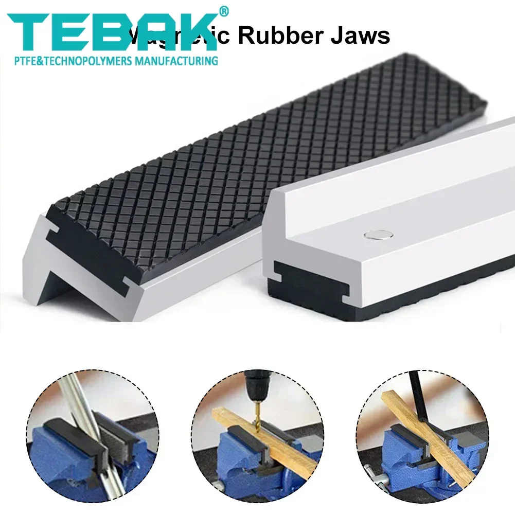 

Bench Vise Pad Magnetic Vice Jaws Protective Cover Multipurpose Aluminum Bench Vise Clamp Anti-Slip Mat