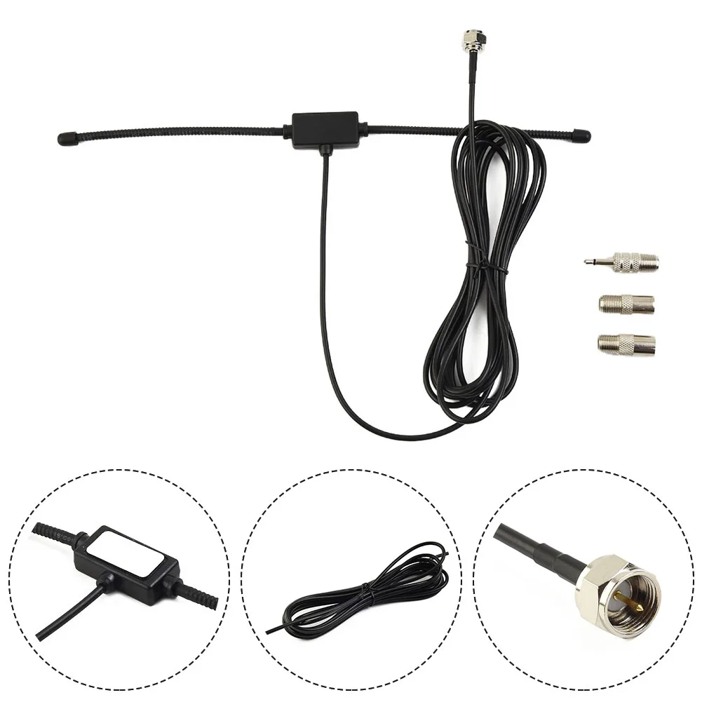 DAB FM Radio Antenne FM Dipol Antenne Audio Stecker Connector Kit 174 MHz-300 MHz, 470 MHz-890 MHz Frequenzbereich für Stereo Empfänger