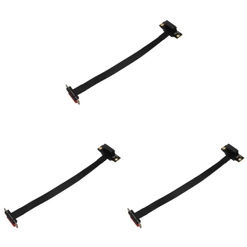 

Изысканный удлинительный кабель Exquisite-3X PCIe X1 с двумя угловыми разъемами 90 градусов, PCIe 3.0 X1 на X1, 8 Гбит/с, для платы PCI Express 1X, 20 см