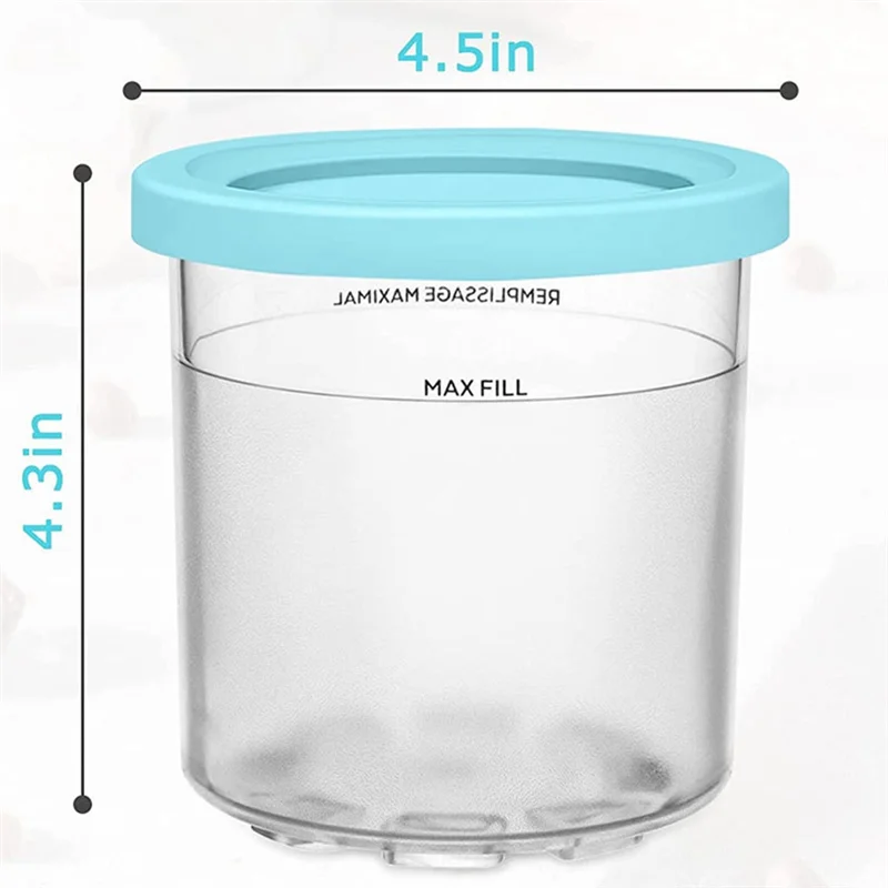 Контейнер для мороженого со сменной крышкой для Ninja Creami, совместим с NC301 NC300 NC299AMZ