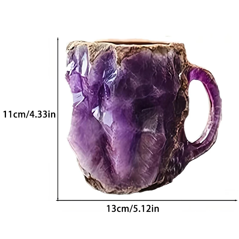 Mineral Crystal Coffee Mugs,Elegant Luxury Mineral Crystal Coffee Mug,Colorful Crystal Mug Translucent Coffee Mug