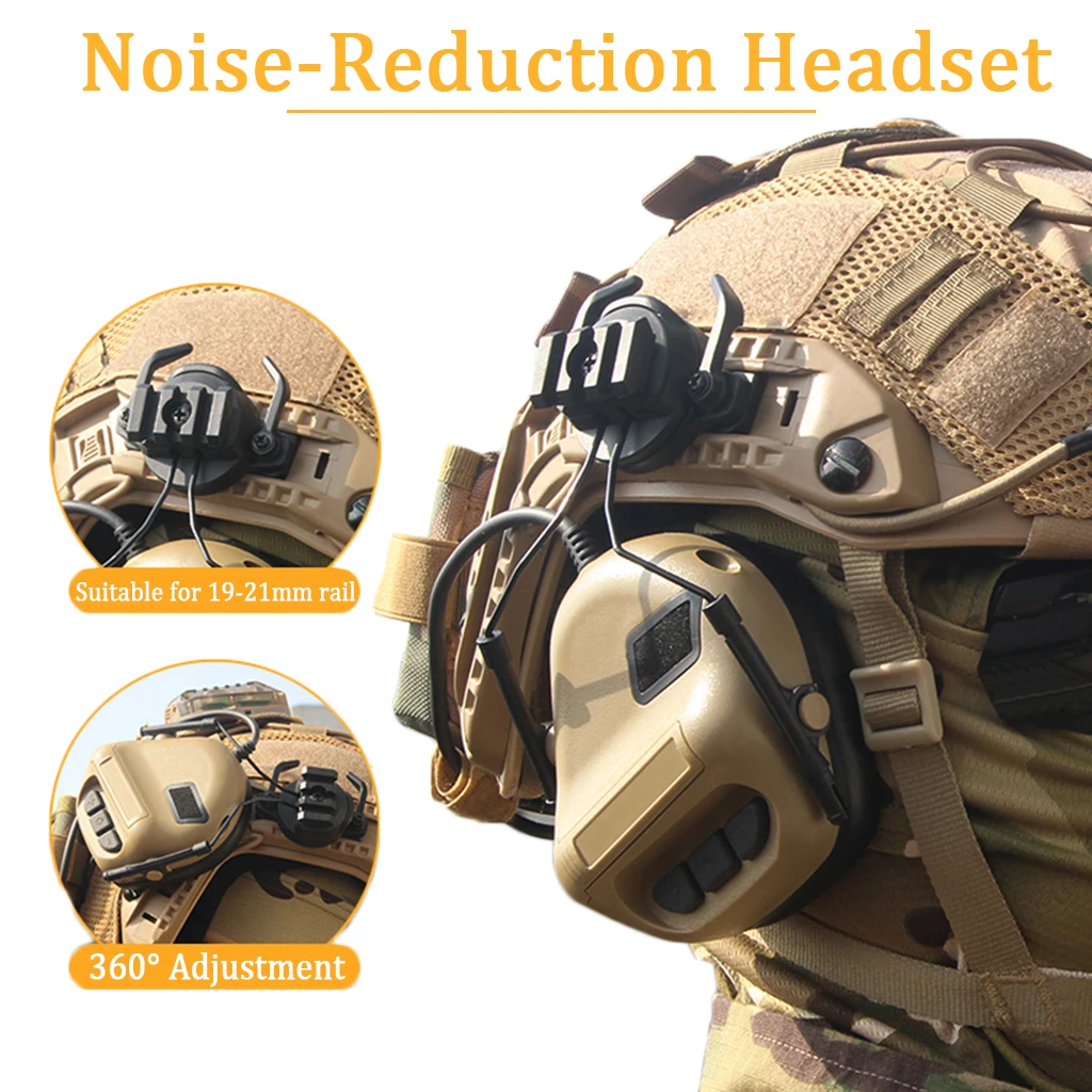 Airsoft Military Fast Helmet, Game Sets with Tactical Headset & Goggles & Telescope Model, with Advanced EPP Pad, for Outdoor CS