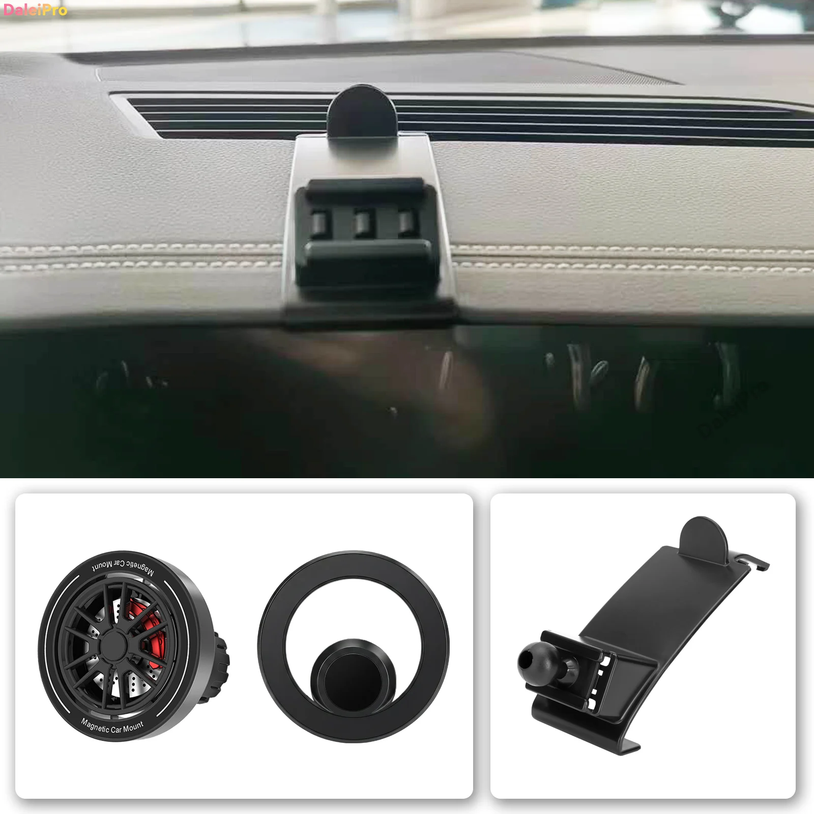 Custom Fit for Volkswagen VW Touareg 2018-2026 Magnetic Phone Mount Airflow Cooling Phone Holder 360° Swivel Phone Holder Base