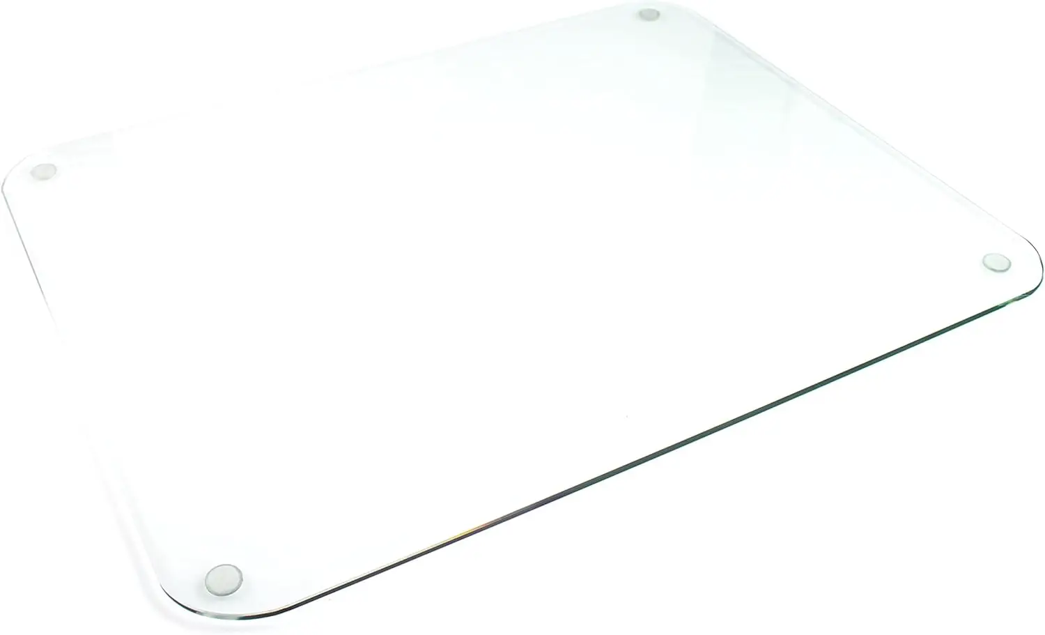 

Tempered Glass Desk Pad with Silicone Feet, 36x20 Inches Clear Surface for Office or Home