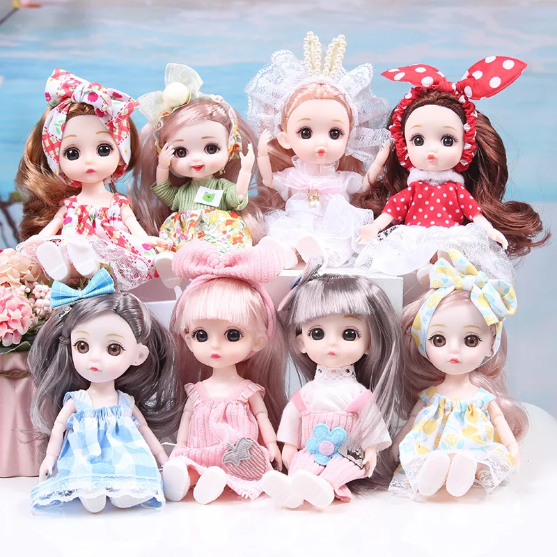 17cm BJD Doll Girl DIY Dressing Princess Toy Adjustable 13 Joint Doll Girl Toy Set Simulated Princess Changing Toys Girls Gifts