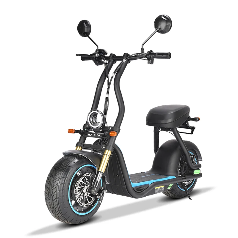 H10 24 Years New 1200W 48v 15ah Electric Scooter Max Speed 45km/h 20 Inch Road Tyres Hydraulic Brake with Seat Electric Scooter