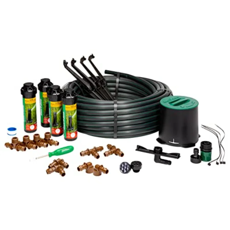 

Система поливки 32HE In-Ground Pro Rotor Pop-up с подключением к садовому шлангу Click-N-Go, прочный пластик, черный цвет, эффективное распыление воды