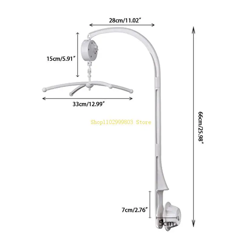 لعبة سرير الأطفال مع صندوق الموسيقى، خالية من مادة BPA، قابلة للتعديل ومخلب متنقل لتطوير حاسة الطفل J0MF #2