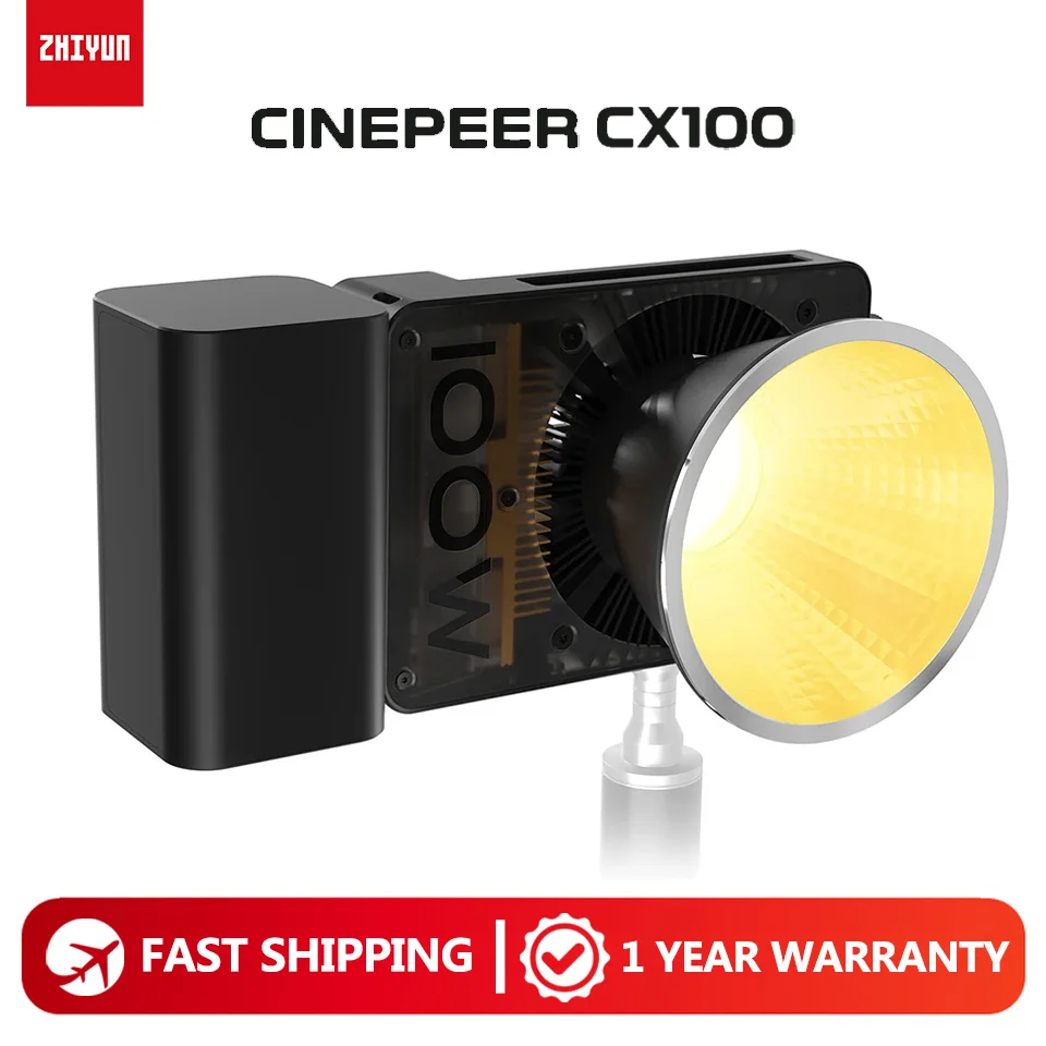

ZHIYUN CINEPEER CX100 100W 2700-6500K Bi-Color LED Pocket Video Light for Portrait Photography Fill Light Live Streaming