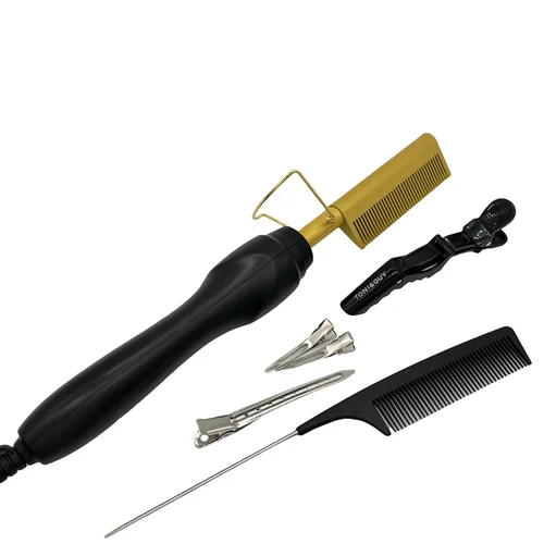Imagen 1 del producto 1 Juego de cepillo alisador de pelo con peine caliente, peine caliente que presiona el calor eléctrico, cepillos para el cabello, herramientas de estilismo