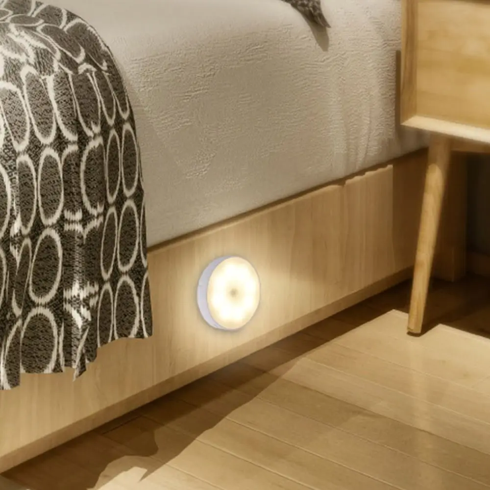 Mini Bedroom Wall Mounted USB Rechargeable Motion Sensors LED Wireless Night Light Body Sensor Light
