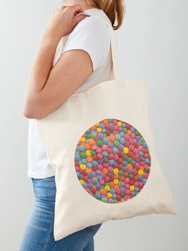 Sugar-Coated Milk Chocolate Real Candy Photo Pattern Tote Bag tote bag custom shopper bag women Cloth