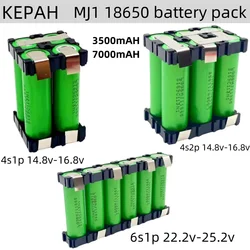 2S1P 3S2P 4S1P~5S2P 6S2P MJ1 18650 battery pack custom MJ1 18650 battery welding 3500mAh / 7000mah battery pack 7.4V to 25.2v