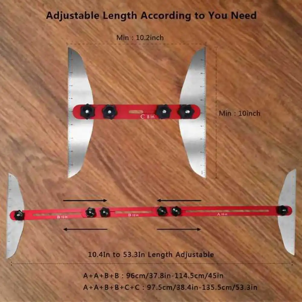 Professional Stair Tread Gauge Tool Measuring Template For Stairs Construction Carpentry Measurement DIY Home Renovation Tool