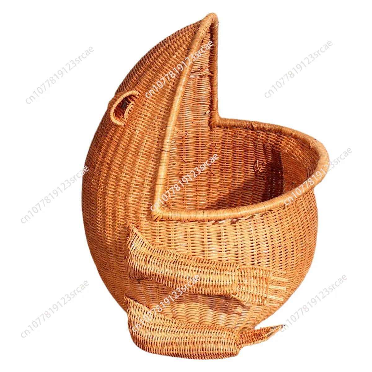 Rattan handmade frog towel storage basket Indonesian rattan sundries toy basket hotel room bathroom dirty clothes basket