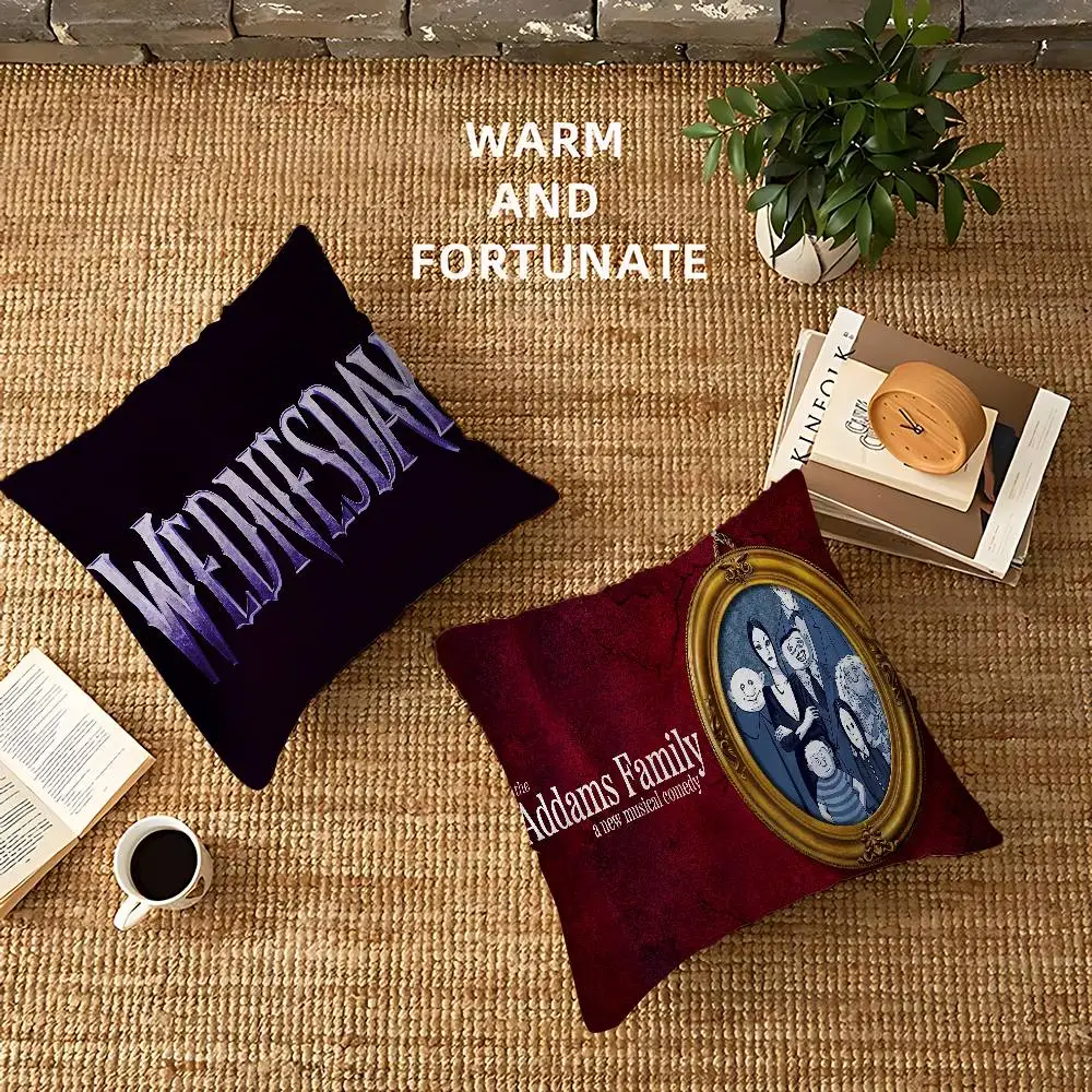 الفيلم الكلاسيكي T-The A-Addams F-Family الأربعاء غرزة محظوظ التنين وسادة غطاء وسادة أريكة غطاء غرفة المنزل الديكور #1