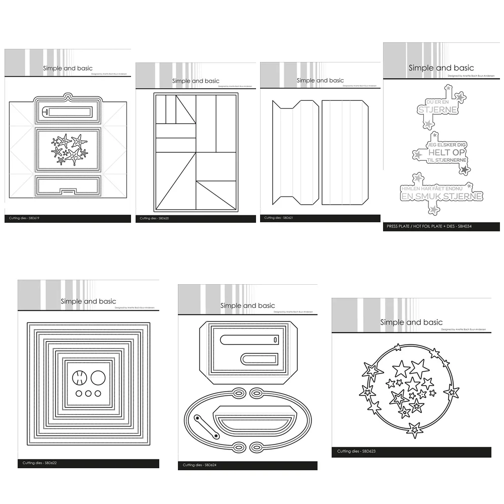 

2025 New Envelopecard Graphic Parts Square Frames Ring with Stars Cutting Dies Scrapbooking For Paper Making Frame Card Craft