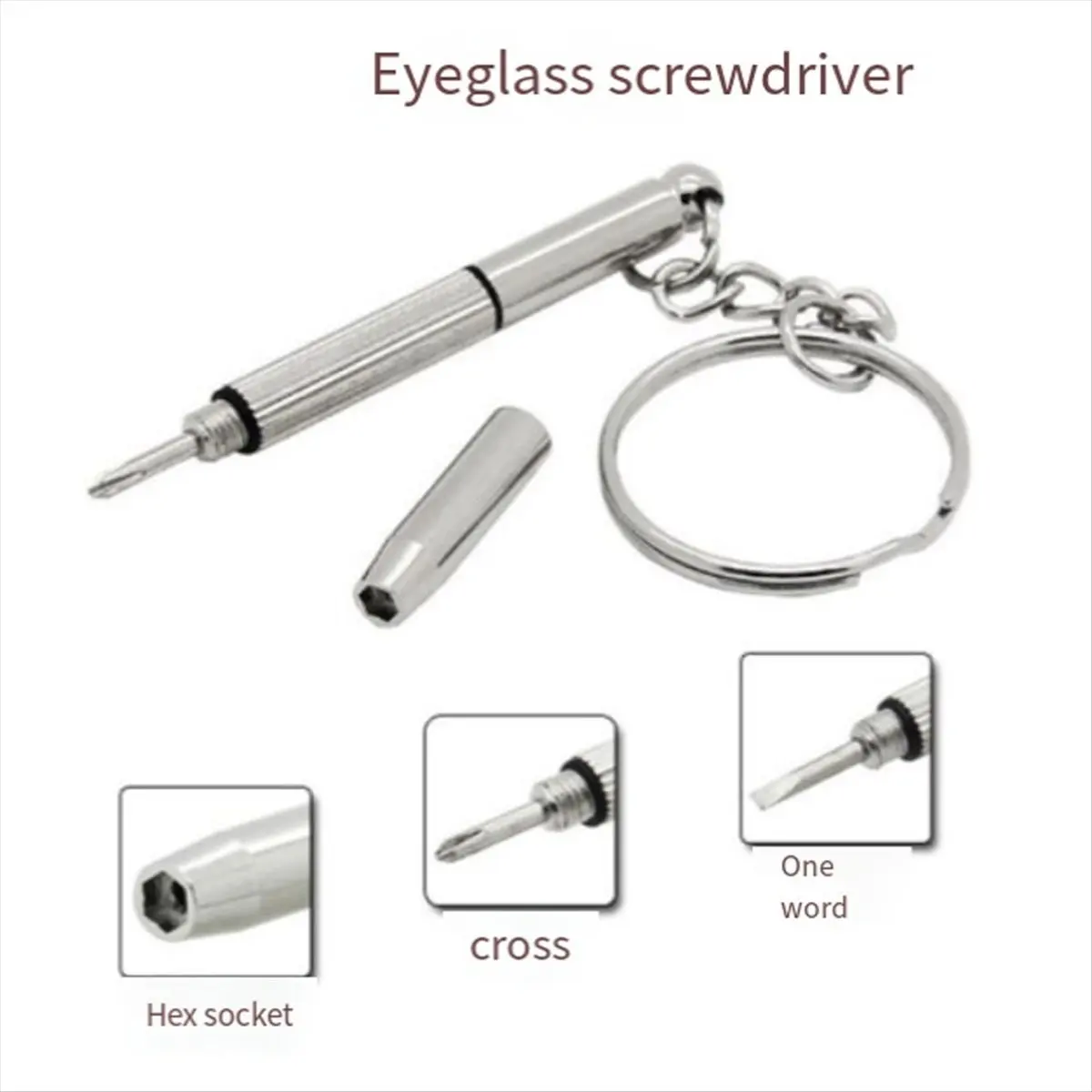 【POPULAR PICK】Screwdriver Multi-Function Three-Purpose Glasses Accessories Repair Tool Portable Multi-Function Screwdriver