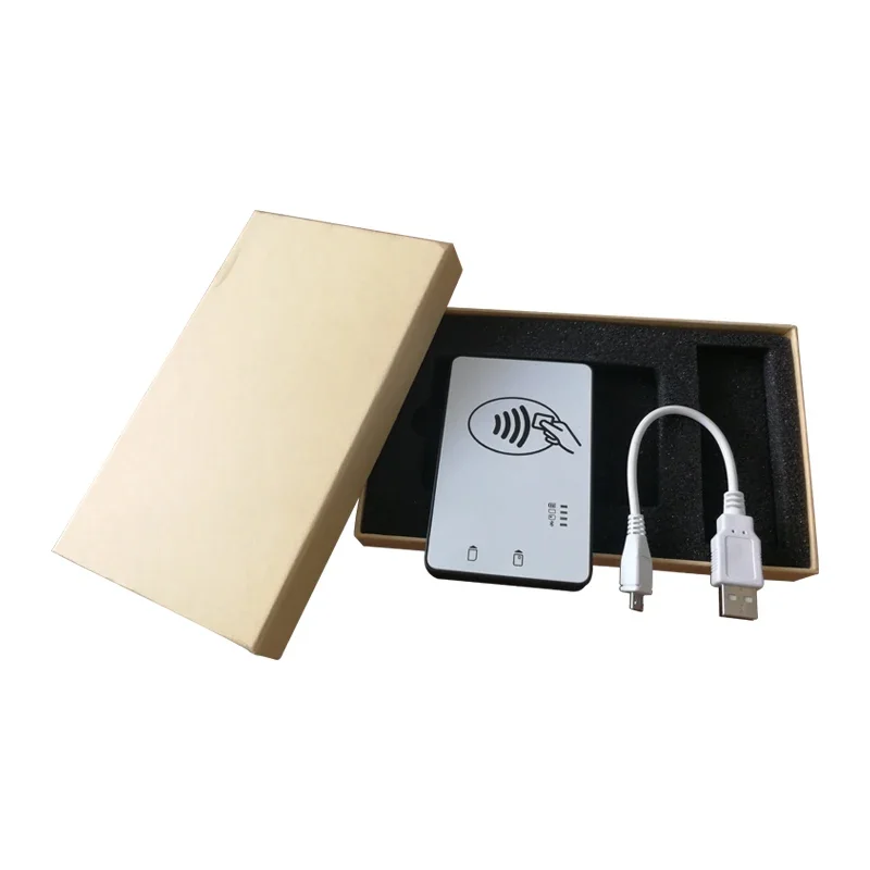 13.5 ميجا هرتز IC NFC RFID CPU ثنائي الواجهة البطاقة الذكية بلوتوث قارئ البطاقات الذكية الكاتب