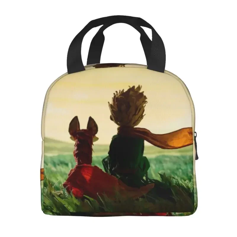 Custom The Little Prince Fox Lunch Bag Classic France Fairy Tale Fiction Cooler Thermal Insulated Lunch Boxes for Kids School