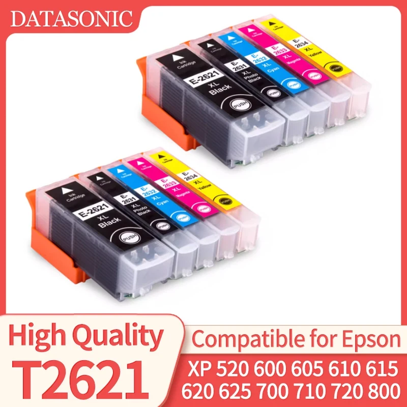 

1 комплект-4 комплекта T2621 T2631 T2634 Совместимый картридж для принтера EPSON P 520 600 605 610 615 620 625 700 710 720 800 810 820 INK