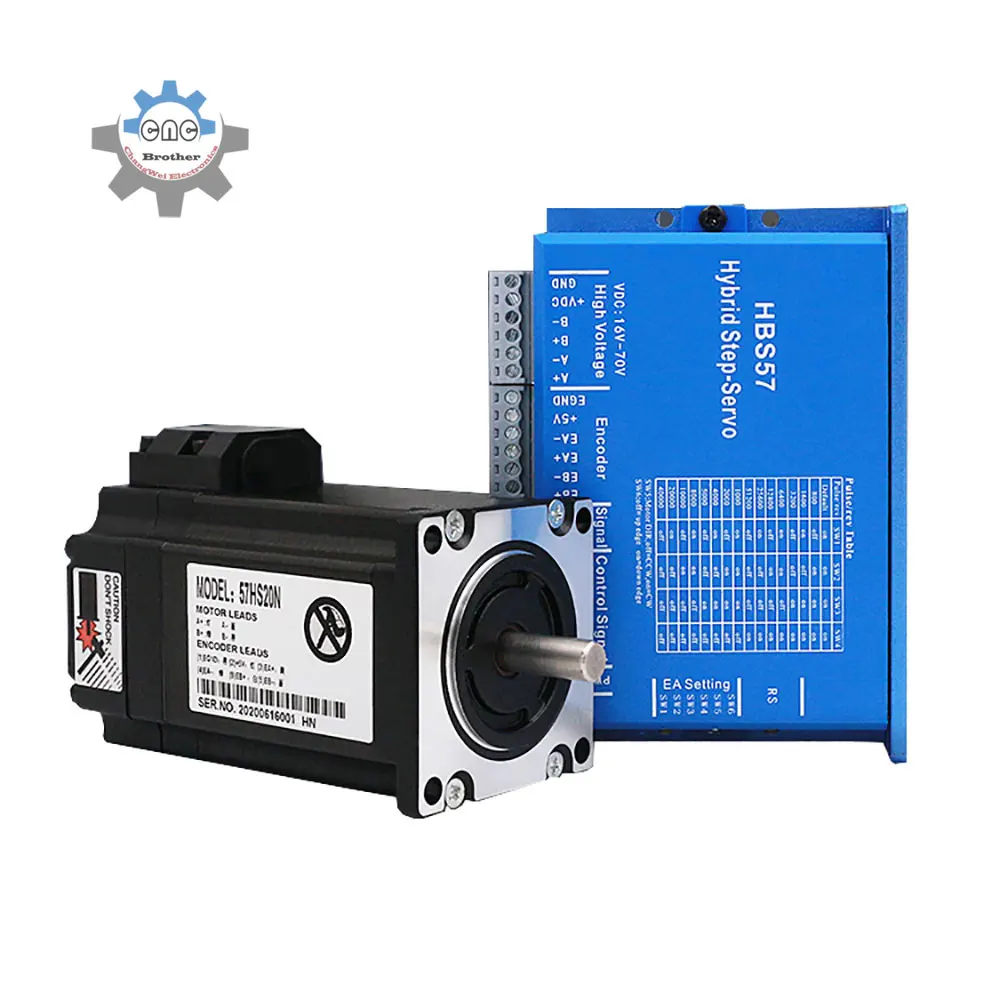 New Arrival! Nema23 closed loop stepper motor 2.2Nm HBS57 & 57HS20N Hybird Servo Driver 2 phase DC(16-70V) CNC router 3D printer