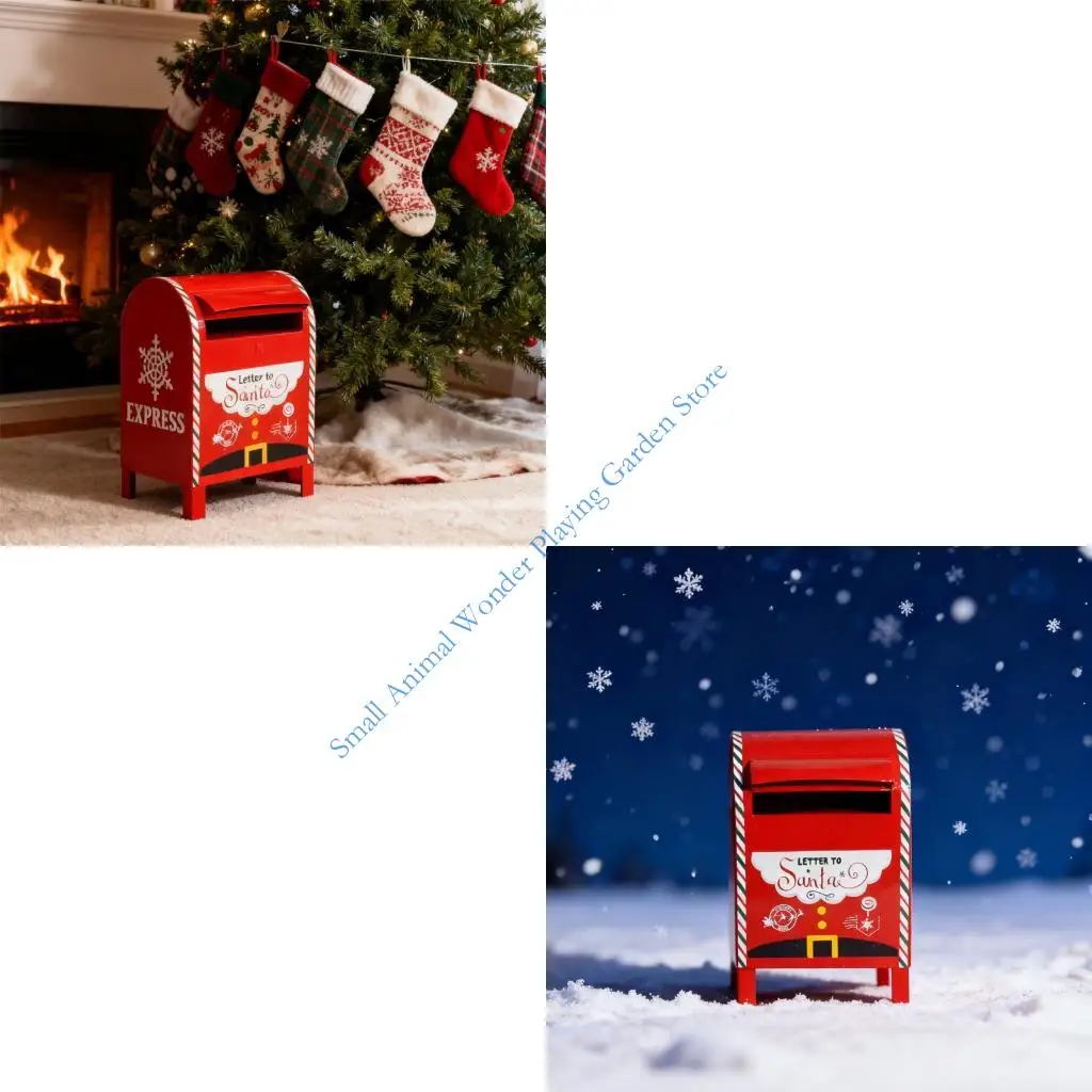 

C9GC Праздничный кованый рождественский почтовый ящик для праздничных украшений Прочность Нержавеющий металл Для использования в