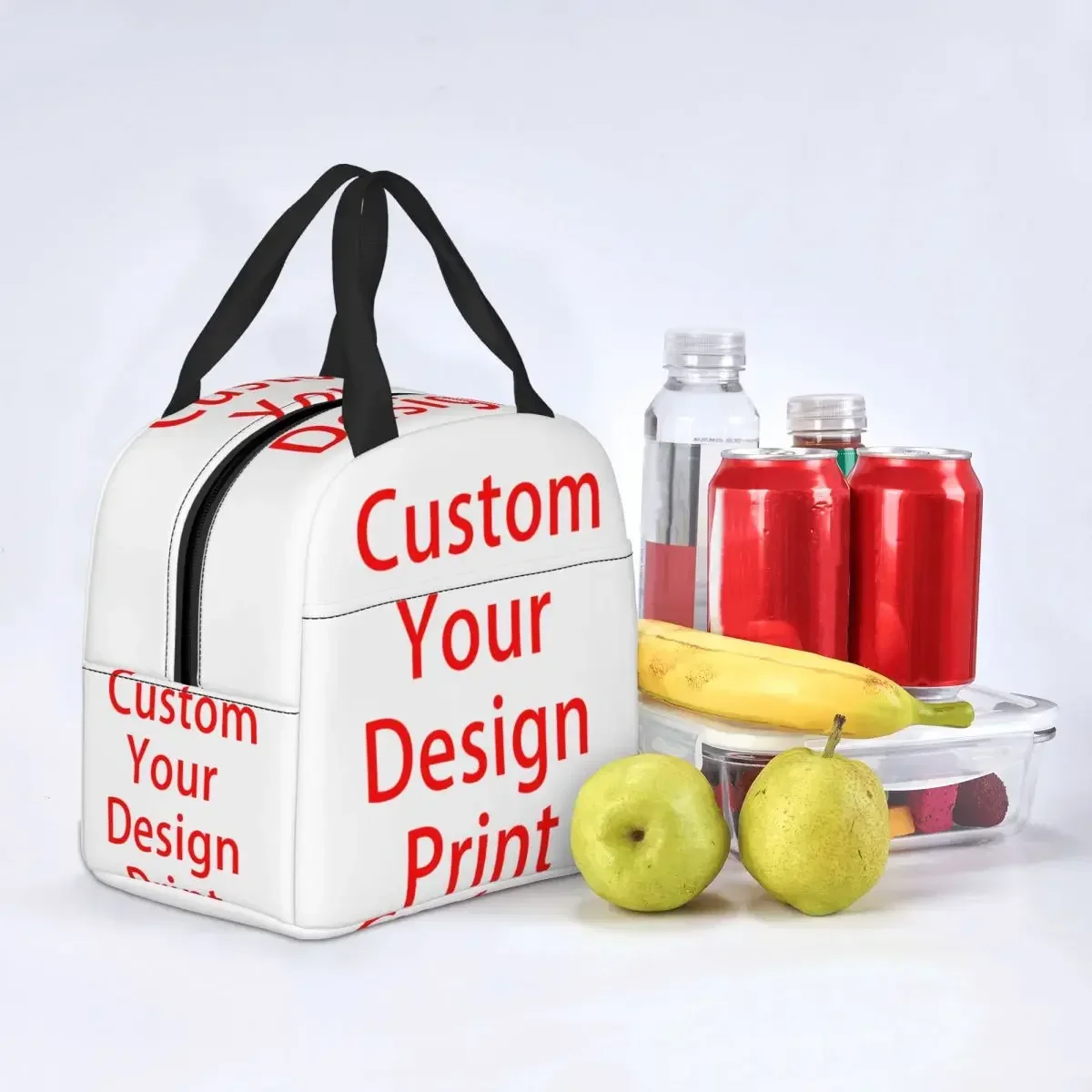 Custom Your Design Insulated Lunch Bag for Women Resuable Customized Logo Printed Cooler Thermal Lunch Box Office Work School