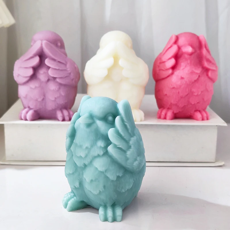 

Cute Chicken Candle Mold Multi expression Chicken Aromatherapy Candle Gratitude Festival Cake Mold