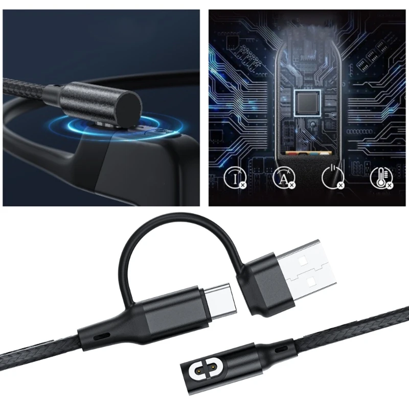 carregamento 2 1 para conexão estável fones ouvido AS800/S803/S810, design leve