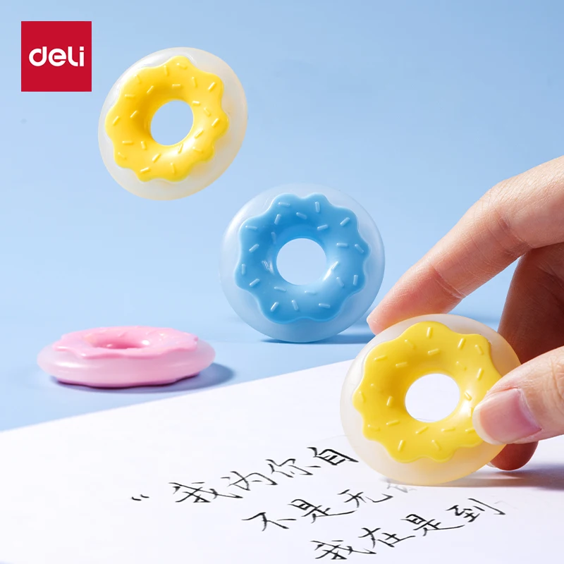 Deli 3pcs Hot-erasable Gel Pen Erasers Rubber School&Office Supplies Stationery Hot-Erasable Fountain Pen Erasers