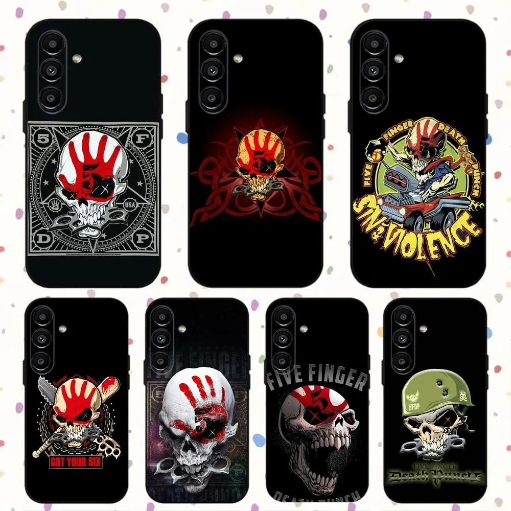 

FFDP Five Finger Bone Skull Phone Case For Samsung S24,S21,S22,S23,S30,Ultra,S20,Plus,Fe,Lite,Note,10,9,5G Black Soft Cover