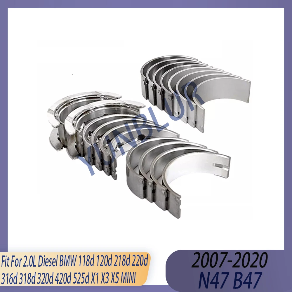 STD Main & Con-Rod Bearing Set Fit 2.0 L Diesel 07-20 N47 B47 For BMW 118d 120d 218d 220d 316d 318d 320d 420d 525d X1 X3 X5 MINI